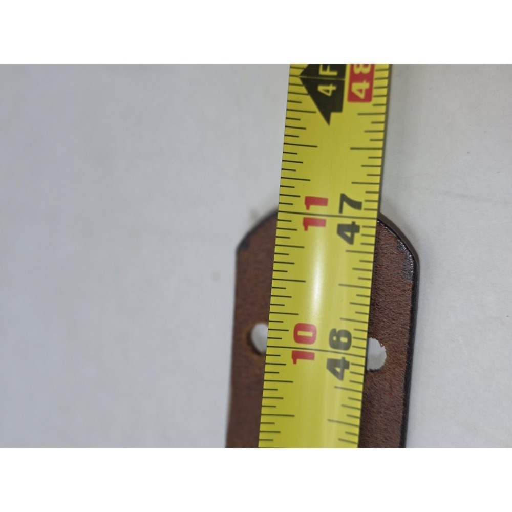 Italian Genuine Leather Studd Fastening No Buckle Slotted Hole Wide Width Belt - Picture 9 of 12